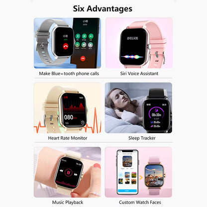 Sport Smart Watch Fitness Clock Health Monitor Waterproof Smartwatch Bluetooth Call Watches for Men Women IOS Android Phone 2026