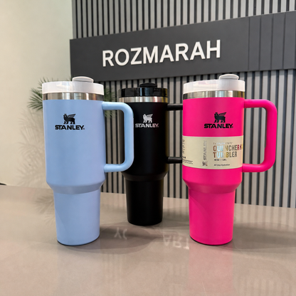 Light Blue Stanley 40 Oz Stainless Steel Tumbler | Leak-Proof Vacuum Insulated Travel Mug | Hot & Cold