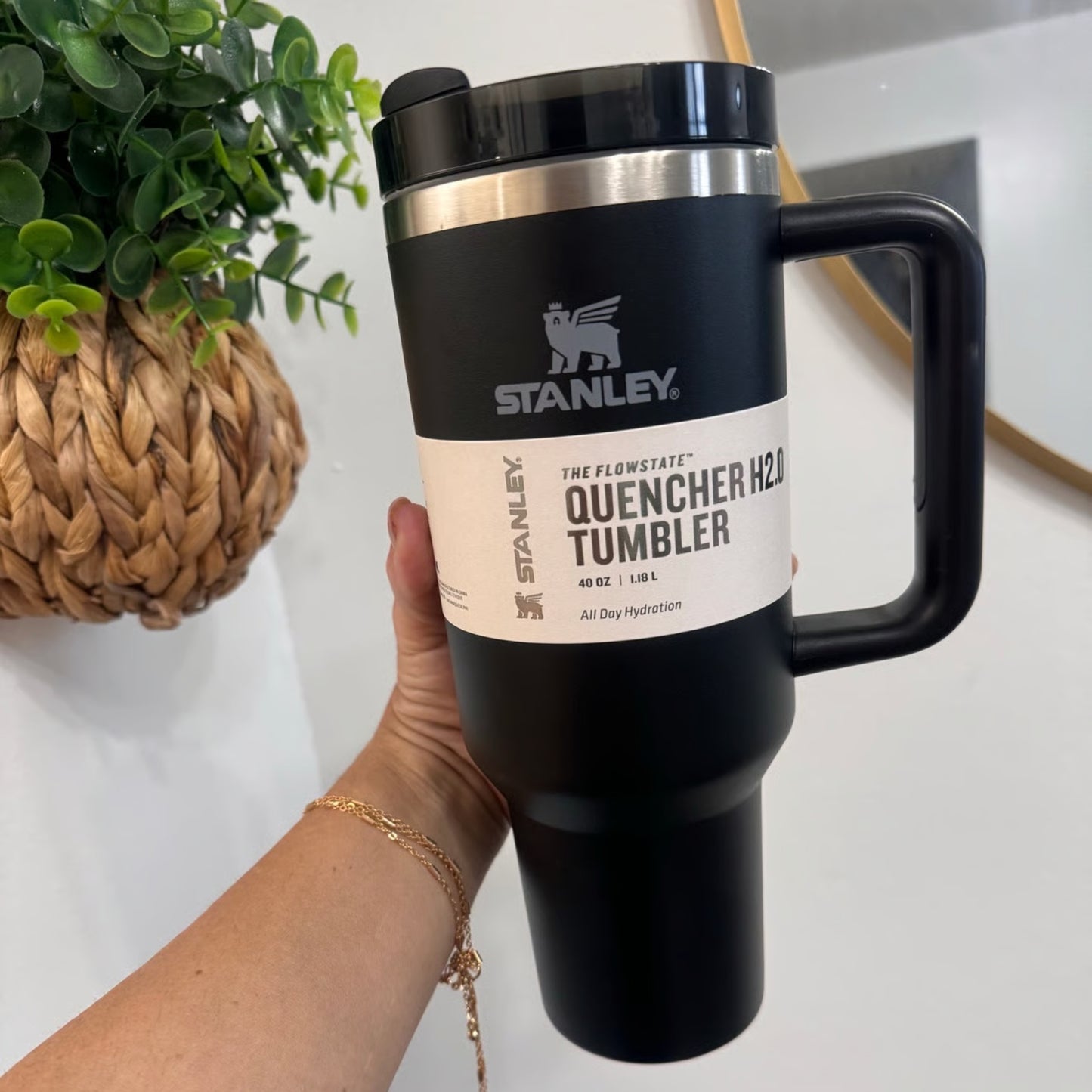 Light Blue Stanley 40 Oz Stainless Steel Tumbler | Leak-Proof Vacuum Insulated Travel Mug | Hot & Cold