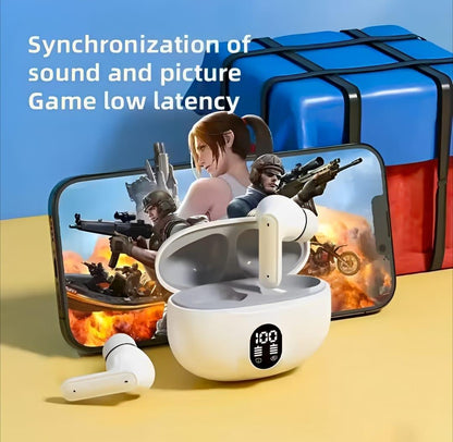 TWS Gaming Earbuds Bluetooth 5.3 with Display & Noise Cancellation