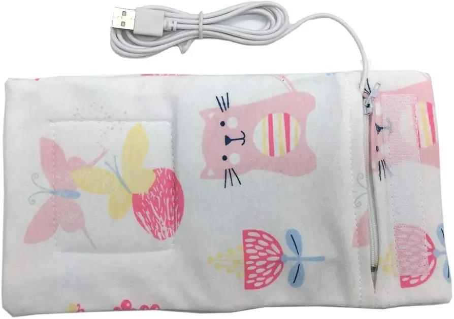 USB Milk Bottle Warmer for Babies Pink Blue Portable Warmers