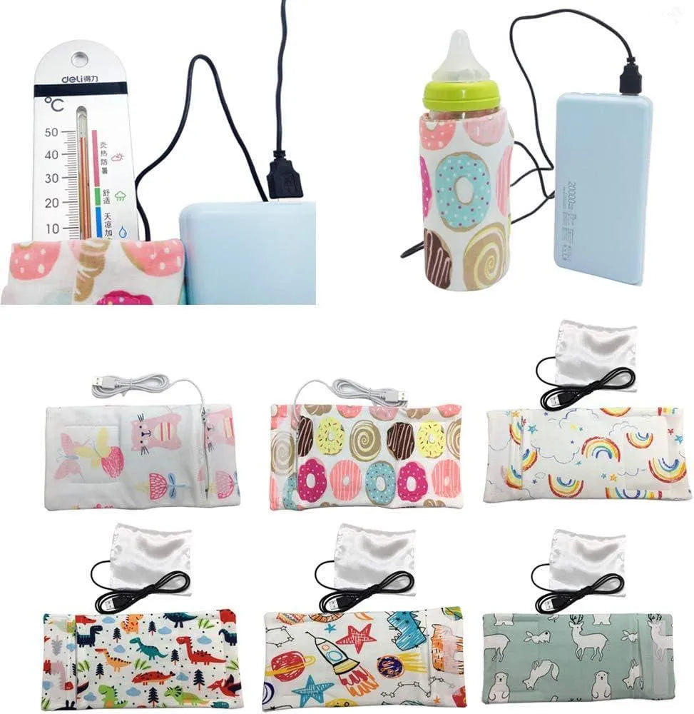 USB Milk Bottle Warmer for Babies Pink Blue Portable Warmers