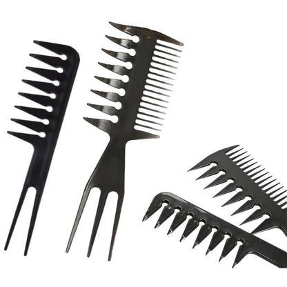 Professional Salon Hair Comb Set - 10pcs Plastic Combs