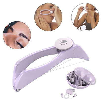Sipne Face and Body Hair Threading System | Cotton Threading Device for Eyebrows Face & Body | Random Color