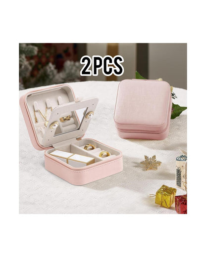 Pink 2-Piece Jewelry Box Set for Women