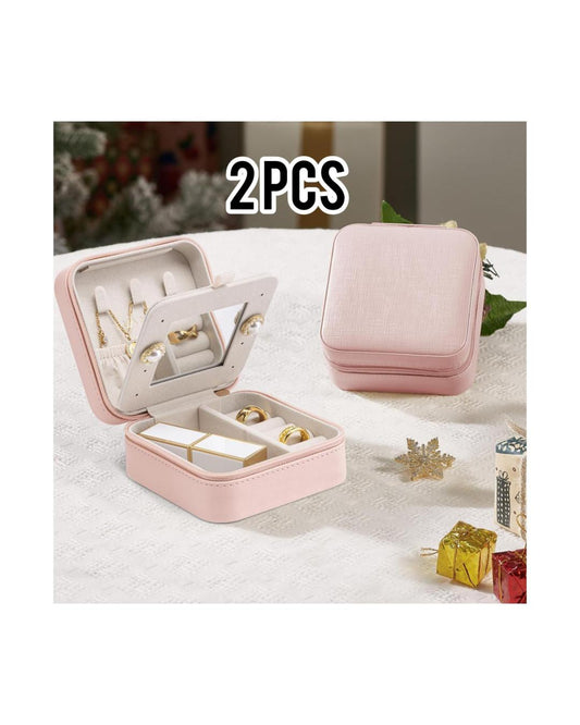 Pink 2-Piece Jewelry Box Set for Women
