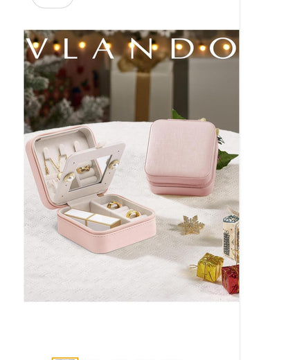 Pink 2-Piece Jewelry Box Set for Women