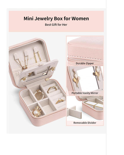 Pink 2-Piece Jewelry Box Set for Women