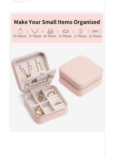 Pink 2-Piece Jewelry Box Set for Women
