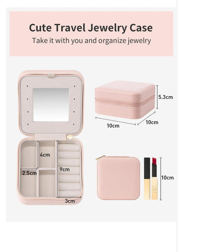 Pink 2-Piece Jewelry Box Set for Women