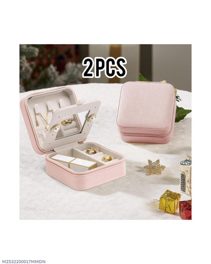 Pink 2-Piece Jewelry Box Set for Women