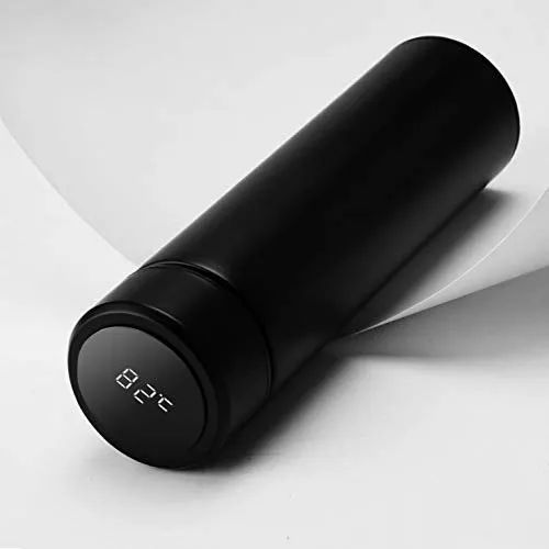 Temperature Display Thermos Water Bottle 500ML Stainless Steel Insulated Hot and Cold Flask with LED Display (Random Colors)