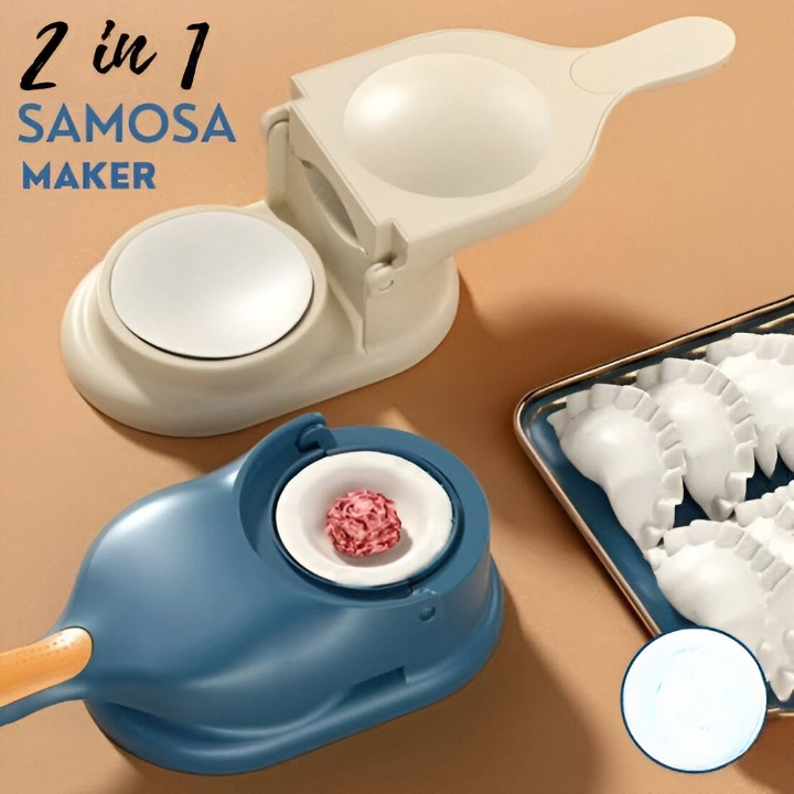 Dumpling & Samosa Maker 2-in-1 | Mini Manual Tortilla & Dough Press | Random Colors