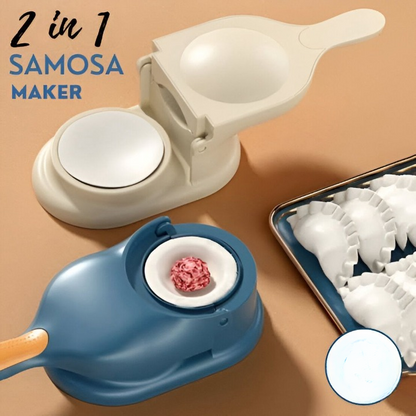 Dumpling & Samosa Maker 2-in-1 | Mini Manual Tortilla & Dough Press | Random Colors