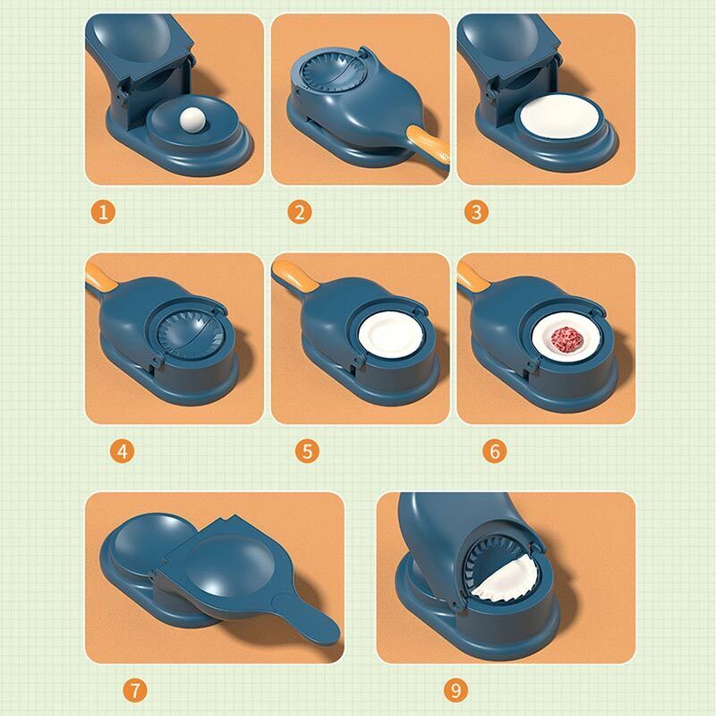 Dumpling & Samosa Maker 2-in-1 | Mini Manual Tortilla & Dough Press | Random Colors