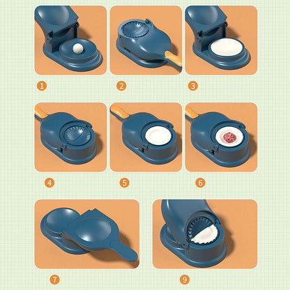 Dumpling & Samosa Maker 2-in-1 | Mini Manual Tortilla & Dough Press | Random Colors