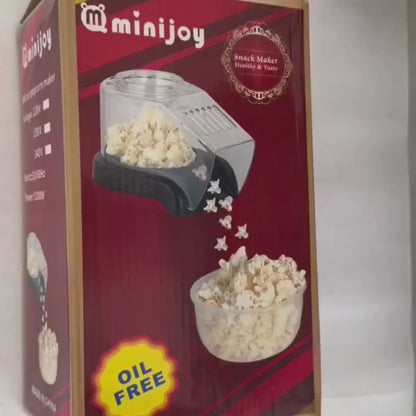 Oil Free Mini Popcorn Maker | Hot Air Popcorn Machine | Electric Popcorn Popper for Home & Kids | 1200W