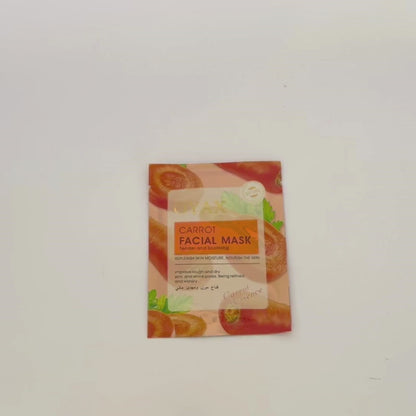 Pack of 2 | Beauty Skin Carrot Sheet Mask | Moisturizing, Brightening & Nourishing Facial Mask