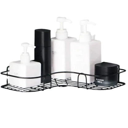 Wall Corner Rack | Multipurpose Kitchen & Bathroom Corner Organizer | Metal Shelf Wall Mount Storage Rack